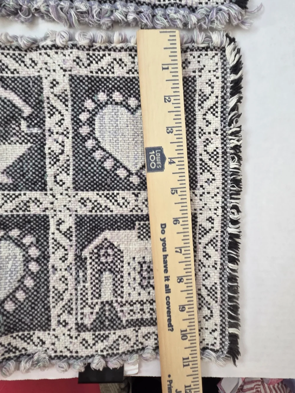 Vintage Cream and Purple Woven Tapestry Place Mats - Set of 4